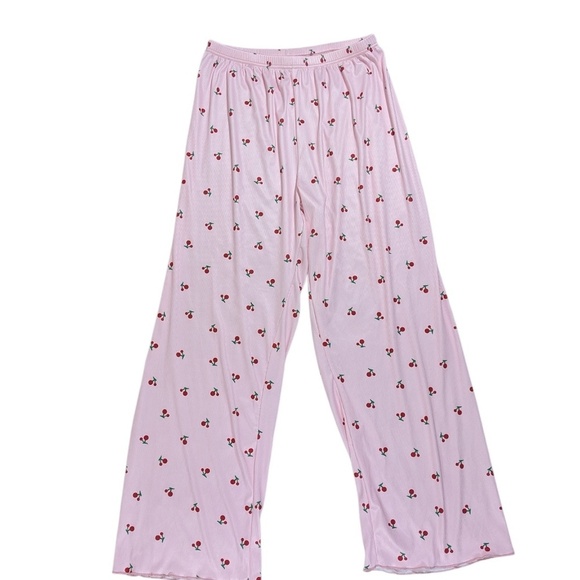 Pink Cherry Pajama Set Size 1X - Picture 3 of 3